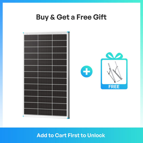 Renogy 100W N-Type bifacial solar panel; two included for 200W total