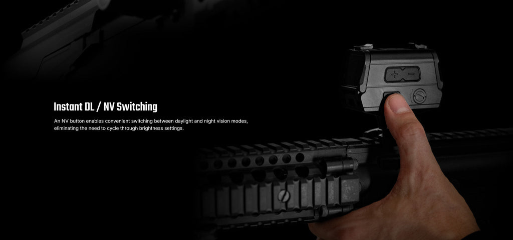 Olight OSIGHT R quick-access night vision button feature