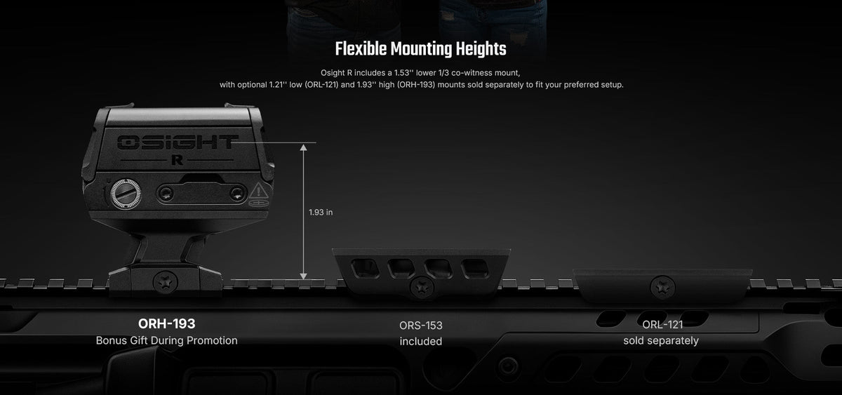 Olight OSIGHT R compatible mounting height options