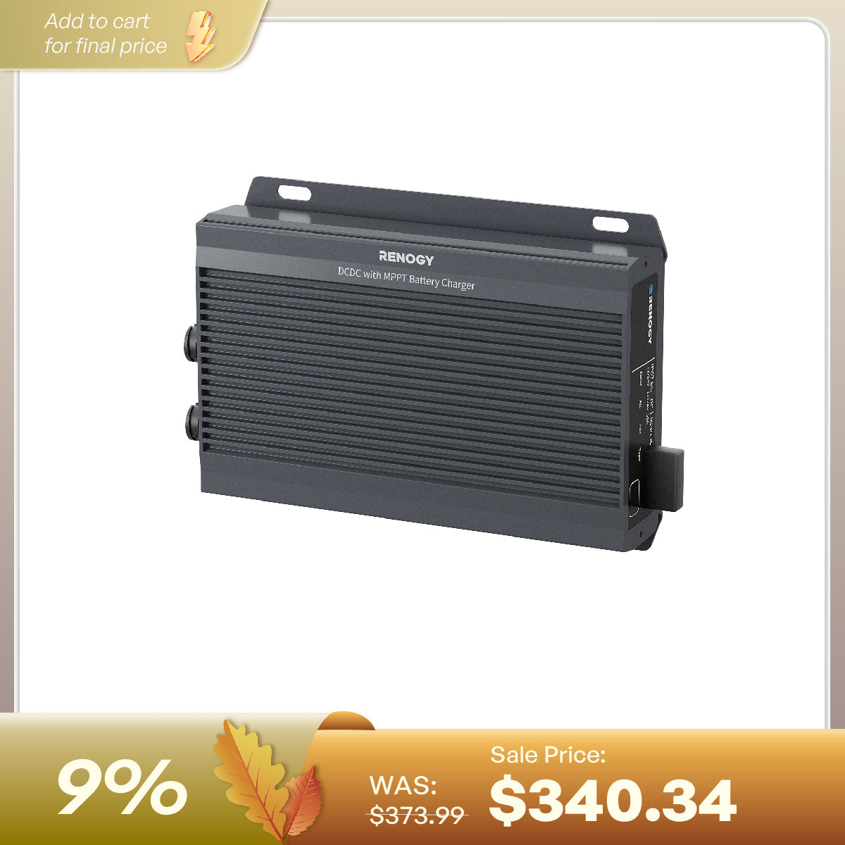Renogy 12V/24V IP67 50A DC-DC Battery Charger with MPPT