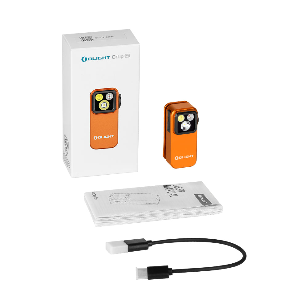 Olight Oclip 2 Pro Orange package contents