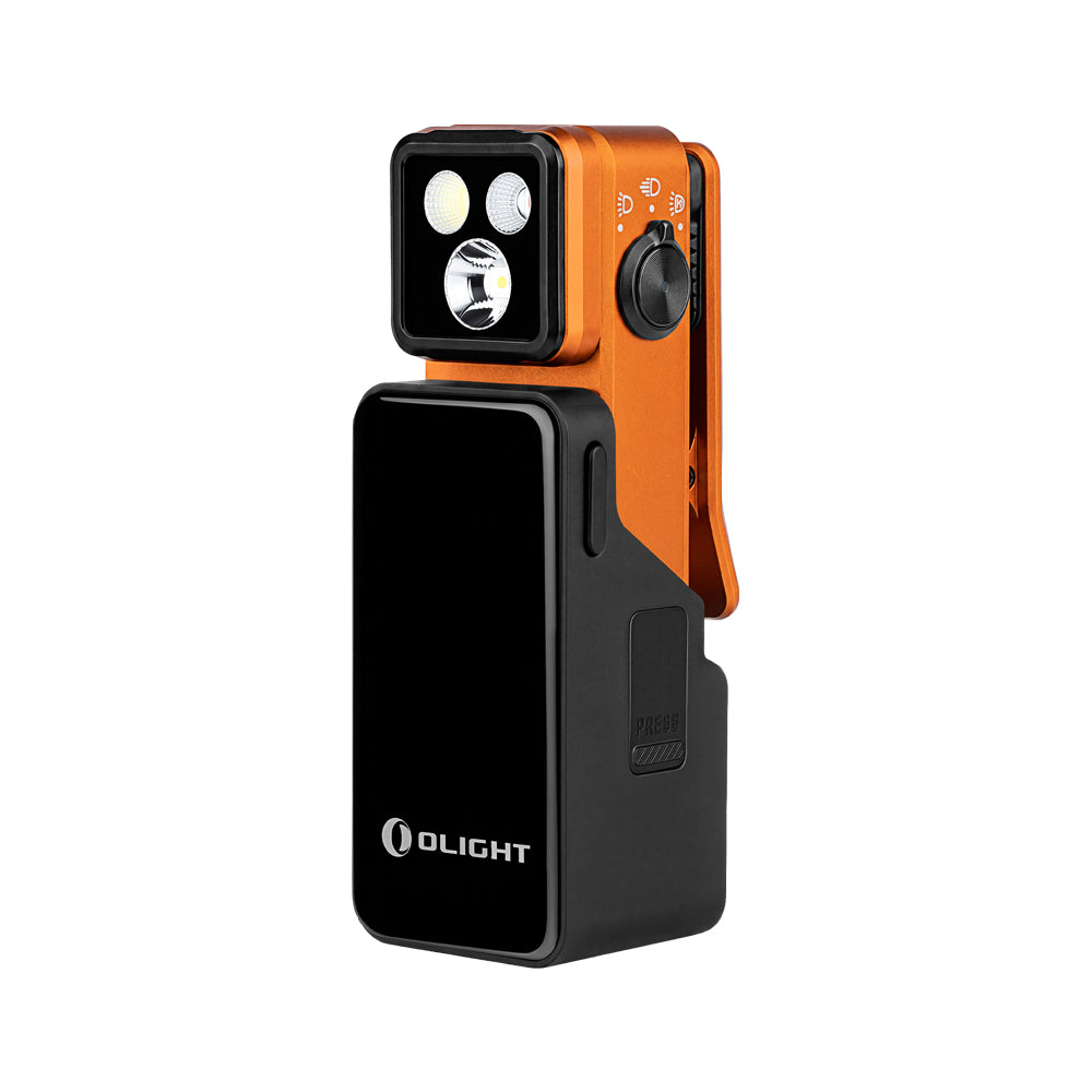 Olight Oclip 2 Pro Premium Orange with Mobile Charging Dock alternate view