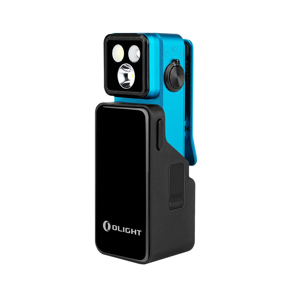 Olight Oclip 2 Pro Premium Tidal Blue with Mobile Charging Dock alternate view
