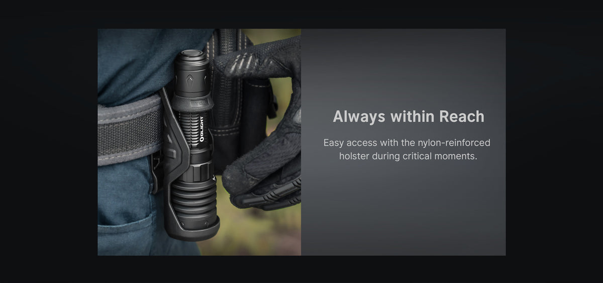 Olight Warrior X 4 reinforced holster access