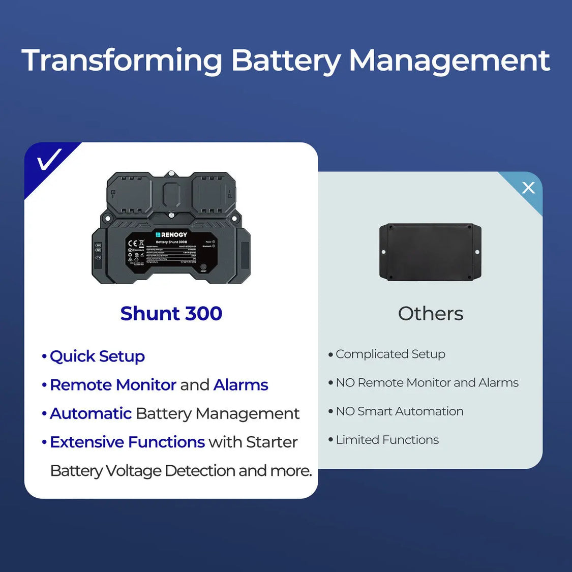 Renogy Battery Shunt 300 RSHST-B02P300-G1 battery monitoring view