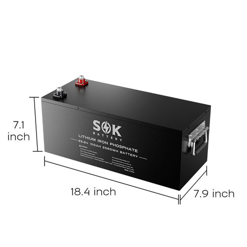 SOK SK24V100 24V 100Ah LiFePO4 battery alternate manufacturer view