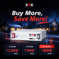 SOK SK48V100N 51.2V 100Ah 5.12kWh server rack LiFePO4 battery