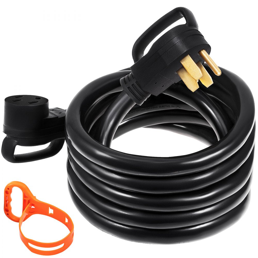 VEVOR 25 FT 50Amp RV Extension Cord NEMA N14-50P to N14-50R, 125 / 250V Heavy Duty STW 6/3+ 8/1 RV Power Cord
