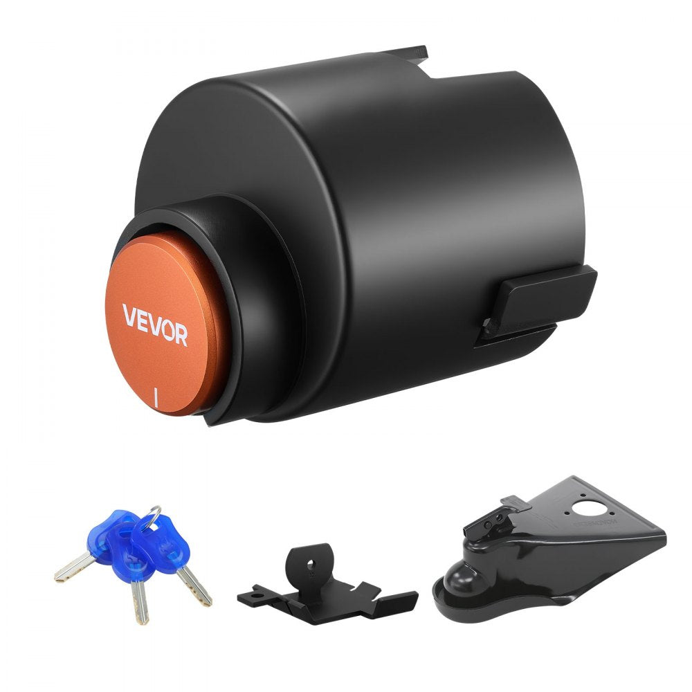VEVOR Trailer Lock, Fits 2-5/16-Inch Airstream Couplers, Heavy Duty Hitch Lock with 3 Keys Secures Security Chains, Rust-resistant