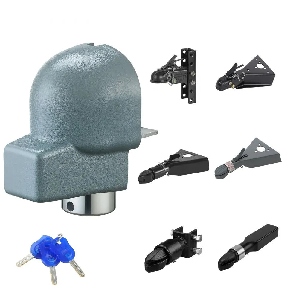 VEVOR Trailer Coupler Lock, Fits 2-5/16-Inch Cast/Bulldog Trailer Couplers, Heavy Duty Trailer Hitch Lock with 3 Keys