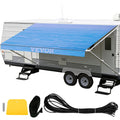 VEVOR RV Awning 15\' Camper Awning Fabric, Trailer Awning Canopy Patio Camping Car Awning, Durable 15oz Vinyl Roller Tube for RV, Van