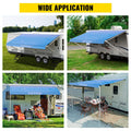 VEVOR RV Awning 16\' Camper Awning Fabric, Trailer Awning Canopy Patio Camping Car Awning, Durable 15oz Vinyl Roller Tube for RV, Van