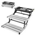 VEVOR RV Steps, 2-Step, 440 lbs Load Capacity, Electric Retractable RV Stairs, Telescopic Folding Aluminum Alloy Camper Steps
